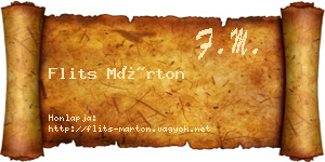 Flits Márton névjegykártya